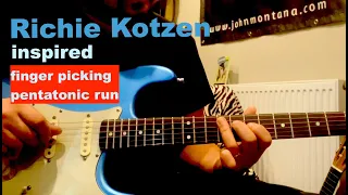 Richie Kotzen inspired pentatonic run /electric fingerpicking - guitar lesson