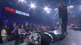 Abyss Attacks Mr. Anderson and Jeff Hardy.