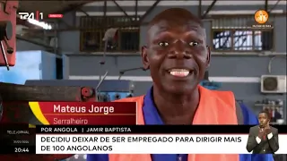 Por Angola - Jamir Baptista decidiu deixar de ser empregado para dirigir mais de 100 angolanos