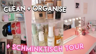 CLEAN + ORGANISE ! SCHMINKTISCH + MAKEUP TOUR I MaVie Noelle