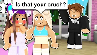 My CRUSH Showed Up To My GIRLS ONLY SLEEPOVER.. (Brookhaven RP)