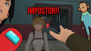 THE SCOUTS GO TO THE AMONG US IMPOSTOR'S BASE!! (AOT VR)