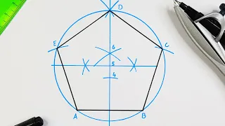 How to draw a pentagon - Method 3