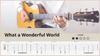 【TAB】What a Wonderful World - FingerStyle Jazz Guitar ソロギター【タブ】