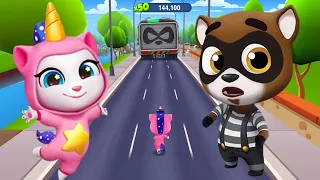 Talking Tom Gold Run Gameplay - Unicorn Angela fights with Raccoon Boss in Fantastic Force Events 🔥