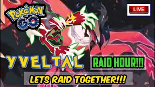 YVELTAL RAID HOUR IN POKÉMON GO LIVE!!! ✨SHINY LUCK✨ | TRAINER CODES/NAMES IN THE COMMENTS NOW!!!