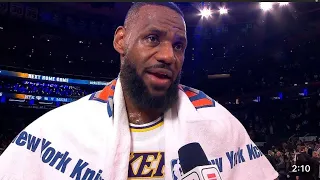 🔴 LEBRON JAMES WEARS KNICKS TOWEL ON NATIONAL TV AFTER GAME!