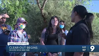 Clear-out of !00-Acre Park encampment begins