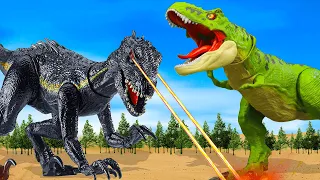 BIG Therizinosaurus Vs Tyrannosaurus 🦖 Jurassic World Toys Movie | Dinosaur Action Figures