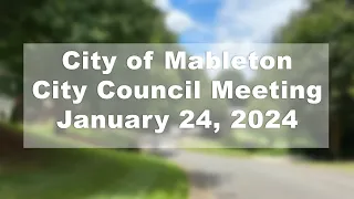 City of Mableton City Council Meeting - January 24, 2024