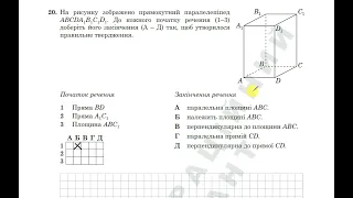 Прямокутний паралелепіпед на ЗНО ДПА