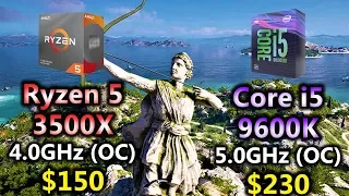 Ryzen 5 3500X OC vs Core i5 9600K OC | PC Gaming Benchmark Test