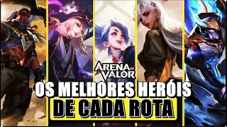 OS MELHORES HERÓIS DE CADA ROTA NO ARENA OF VALOR! (TIER LIST META ATUAL SEASON 24)