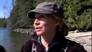 Elizabeth Mitchell with CJ fishing in Alaska