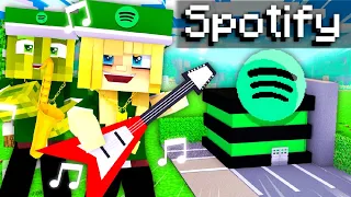 ISY & FLO ARBEITEN 1 TAG bei SPOTIFY?! - Minecraft ALLTAG