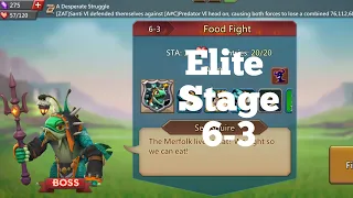 Lords mobile Elite stage 6-3 f2p with three stars|Food Fight Elite stage 6-3