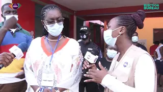 Ursula Owusu speaks to the media after voting | The Election Bureau