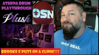 PLUSH "Athena" Drum Playthrough~Brooke C - OldSkuleNerd Reaction