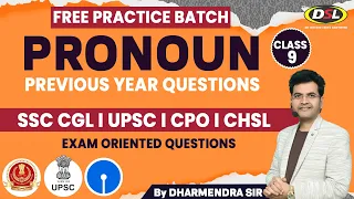 Pronoun Previous Year Questions | English Grammar Practice By Dharmendra Sir | Class 9
