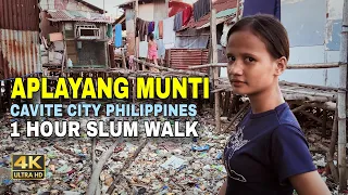 Slum Walk at Aplayang Munti in Cavite City, Philippines | Harsh Realities of Life in the Slums [4K]