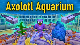 I built an Aquarium for the RAREST Axolotl (Survival Minecraft)