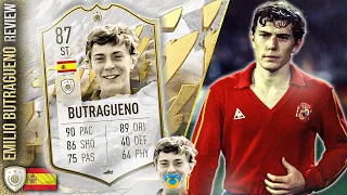 87 ICON EMILIO BUTRAGUENO PLAYER REVIEW! THE SPANISH MESSI? FIFA 22 ULTIMATE TEAM