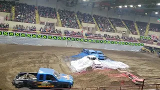 Monster truck flips over - Instagater. La Crosse Center 2020