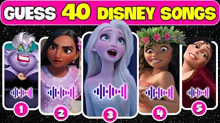 Guess The Top 40 DISNEY SONGS Trivia |Who's SINGING? Elsa,Isabela,Moana |DISNEY MOVIE SONGS |NT Quiz