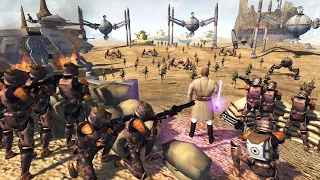 Endless Droid Army Waves vs CLONE DEFENSE! - Men of War: Ultimate Star Wars Mod Battle Simulator