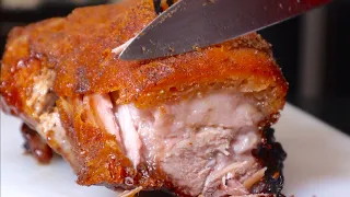 CRISPY ROAST PORK SHOULDER RECIPE WITH SKIN (CRACKLING) AND HOMEMADE GRAVY