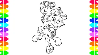 How to Draw PAW Patrol Marshall l Drawing Video Paw Patrol Marshall for Kids Fun Art