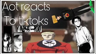 Aot reacts to Levi +tiktoks||⚠️old video⚠️||eruri and eren x historia