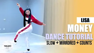 LISA (리사) - "MONEY" Dance Tutorial (Slow + Mirrored + Counts) | SHERO