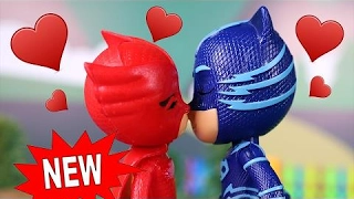 #PJ Masks Juguetes en Español #4 ⚡Gatuno y Buhíta enamorados