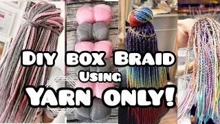 DIY BOX BRAID USING YARN | TUTORIAL AND COLOR IDEAS