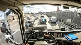 POV truck Driving Volvo fh13 500-Bypassing Paris  🇫🇷direction Bordeaux  cockpit view 4K