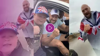 A determined schoolboy met sporting idol Tyson Fury - and got to jog alongside his hero