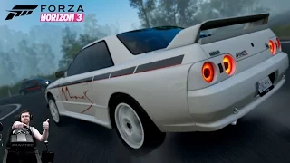 ГОДЗИЛЛА ТАЩИТ! Nissan Skyline GTR V-Spec - Forza Horizon 3 на руле Fanatec CSL Elite Wheel