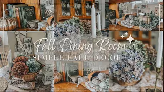 FALL DECORATING IDEAS | Simple Fall Decor For Your Dining Room