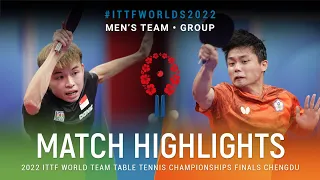 Highlights | Beh Kun Ting (SGP) vs Peng Wang-Wei (TPE) | MT Grps | #ITTFWorlds2022