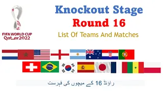 Knockout Stage Round of 16 List of Teams & Matches | FIFA World Cup 2022 | Qatar 2022 | TV Intellect