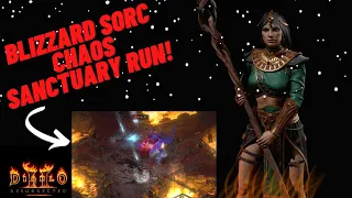 Blizzard Sorc - Hell Chaos Sanctuary Run - Diablo 2: Resurrected