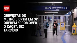 Tarcísio de Freitas sobre greve do metrô de SP: "Interesses políticos" | CNN NOVO DIA