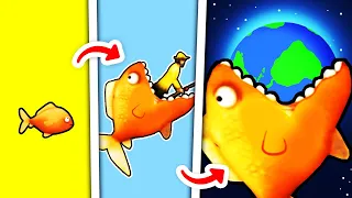 I Evolved A Gold Fish So Big It Can Eat Planets Whole