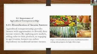 Unit I. Introduction to Agricultural Entrepreneurship