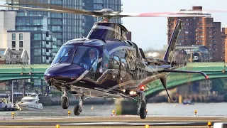 Luxurious Leonardo (Agusta Westland) AW109 SP Grand New | Landing and take off at London heliport