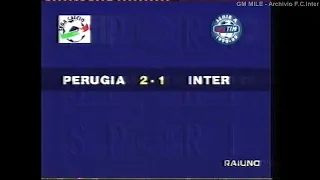 1998-99 (21^ - 14-02-1999) Perugia-INTER 2-1 [Kaviedes,Rapaijc,Djorkaeff(R)] Servizio 90°Minuto Rai1