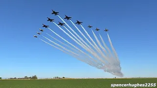 SUPER DELTA !!! Blue Angels & Thunderbirds IN FORMATION