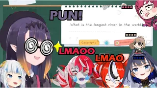 Ina Can't Resist To Make Pun During Exam [Hololive | Kronii, Mumei, Bae, Gura, Ina, IRyS & Ollie]