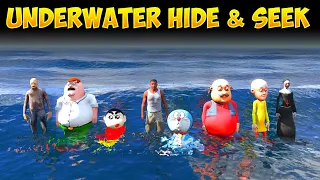 Franklin & Shinchan & Doremon playing Underwater Hide and seek in GTA 5 || Gta 5 Tamil